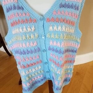 Colorful Knit Women's Sweater Vest